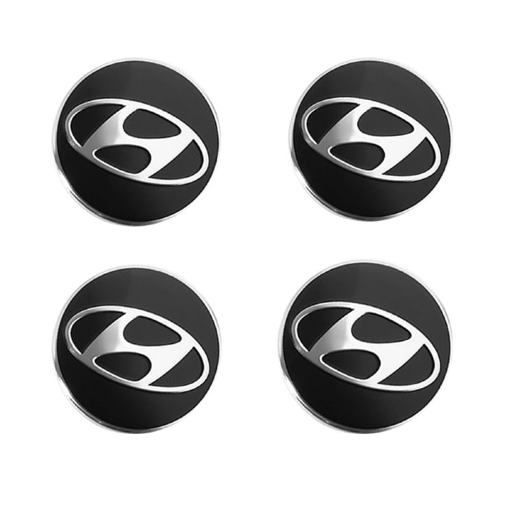 Наклейки на диски Hyundai black сфера 56 мм