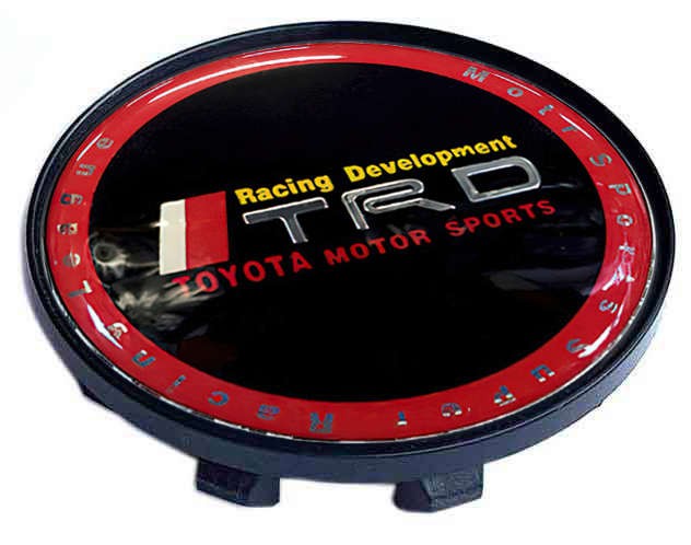 Колпачок на литые диски Toyota TRD 58/50/11 черный/красный