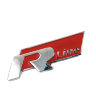 R-Line значок металлический хром+красный 77*24 мм