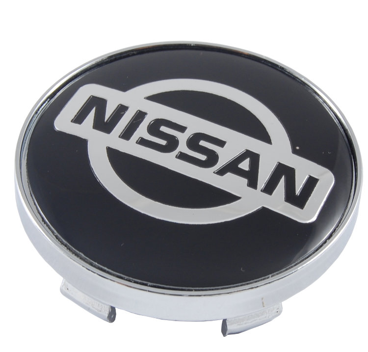Колпачок на диски Nissan 60/56/9 черный-хром  