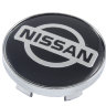 Колпачок на диски Nissan 60|56|9 черный-хром