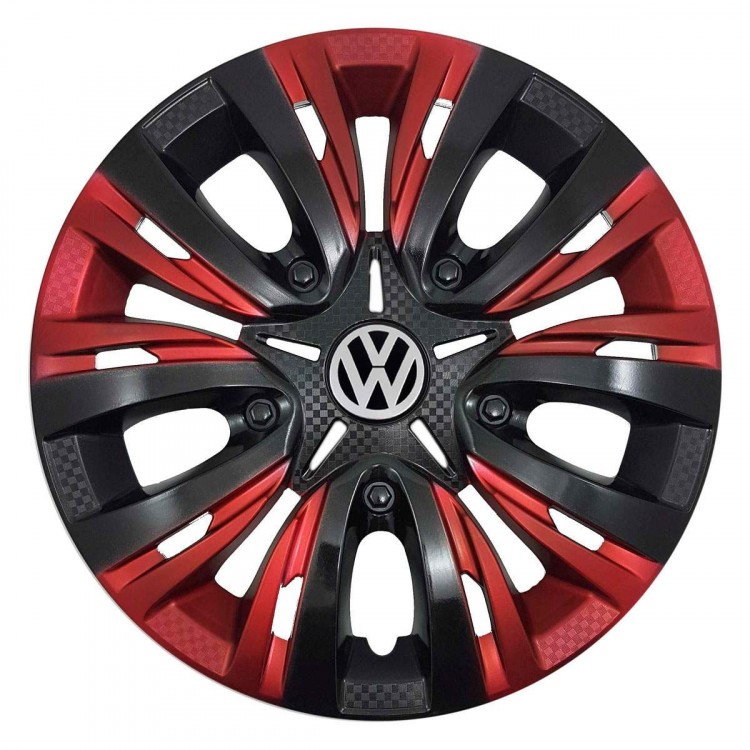 Колпак колеса Volkswagen Lion Carbon Red Mix 16