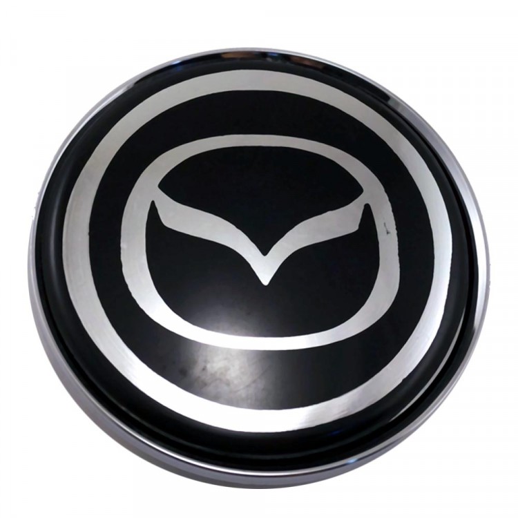 Колпачки на диски 62/56/8 со стикером Mazda черный