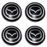 Заглушка литого диска Mazda  62/56/8 черный+хром комплект
