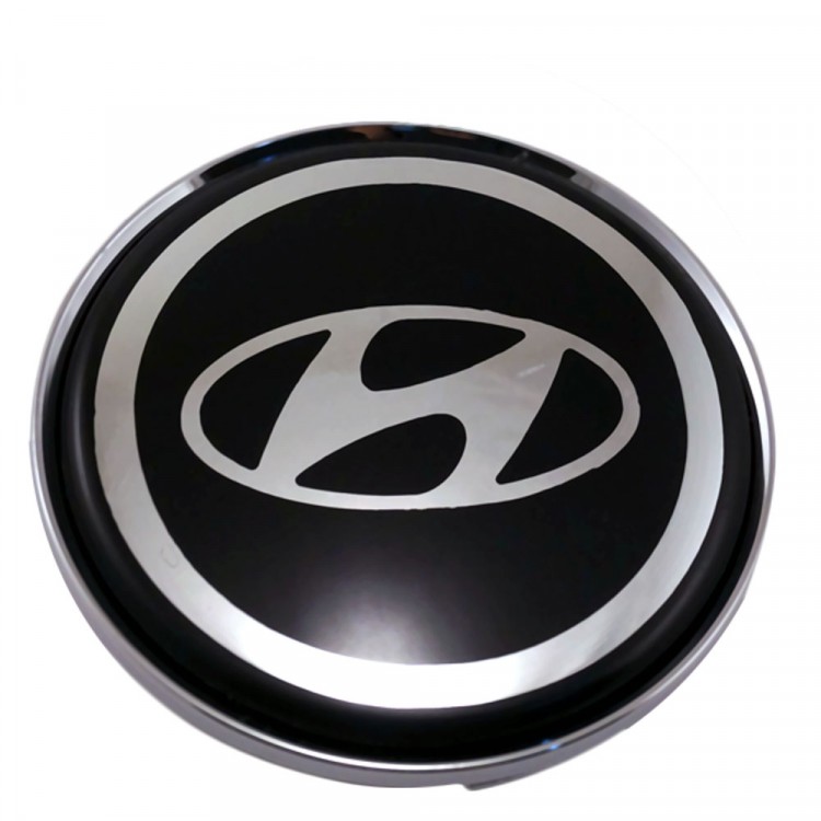 Колпачки на диски 62/56/8 со стикером Hyundai черный