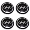 Колпачки в литые диски 4 шт
Hyundai  62/56/8 черный+хром