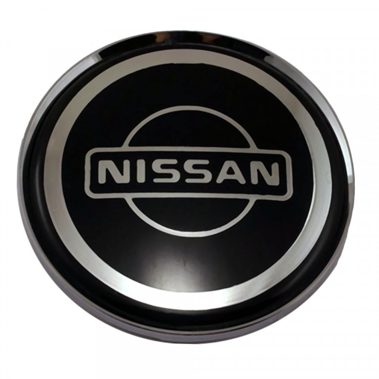 Колпачки на диски 62/56/8 со стикером Nissan черный