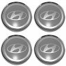 Колпачки в литые диски 4 шт
Hyundai  62/56/8 серый+хром