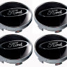 Колпачок на диски Ford 60/56/9 черные лого хром