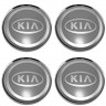 Комплект колпачков со стикером KIA 62/56/8 серый+хром
