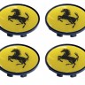 Колпачок на литые диски Ferrari 58/50/11 желтый/черный