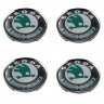 Колпачки на диски Skoda 65/60/12 зеленый и черный