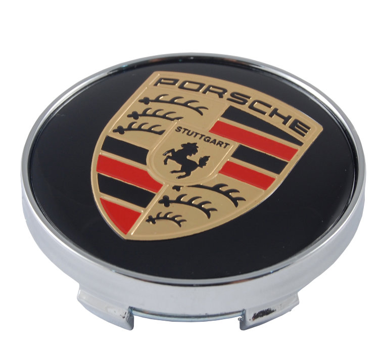 Колпачок на диски Porsche 60/56/9 хром-черный  