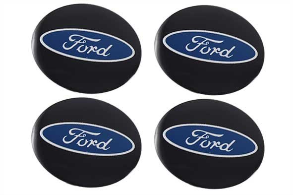Наклейки на диски Ford black-blue сфера 58 мм  