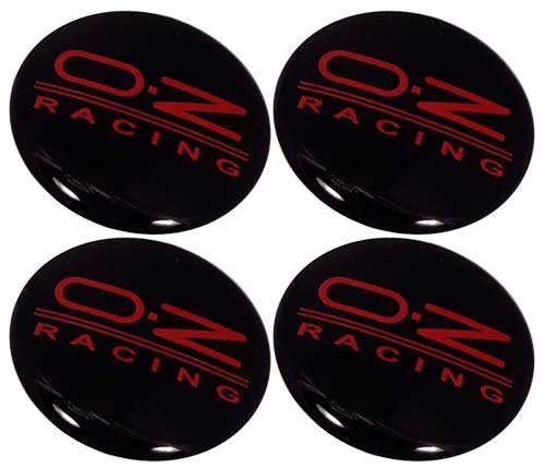 Наклейки на диски Oz Raicing линза 65 мм черный с красным 