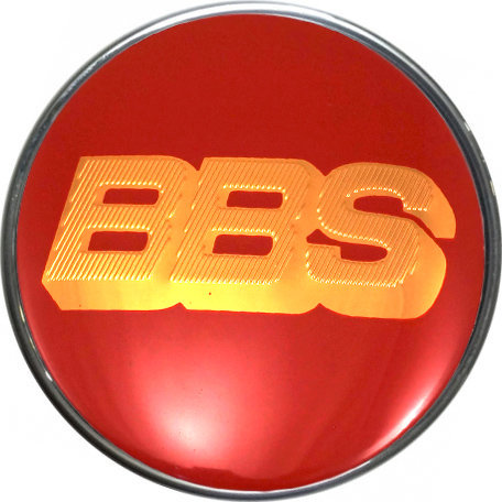 Хромированные колпачки на диски BBS 60/56/9 красный-золото