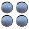 Заглушки для диска со стикером Volvo (64/60/6) хром 