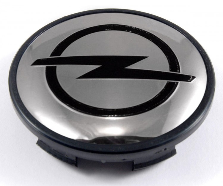 Колпачок на литые диски Opel 65/60/10 цвет металл черный 