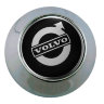 Заглушки на диски Volvo 65/60/6 хром-черный конус 