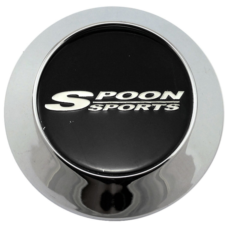 Колпачок на диски Spoon Sports 64/57/10 хром-черный конус
