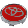 Колпачок на диски Toyota 60|56|9 красный-хром