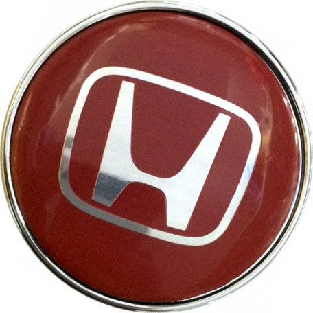Колпачки на литые диски  Honda 58/56/11 хром с красным