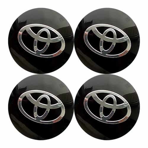 Наклейки на диски Toyota black сфера 65 мм линза