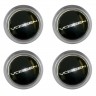 Колпачки на диски ВСМПО со стикером Vossen 74/70/9 хром черный 