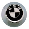 Колпачок на диски BMW 60/56/9 черно-белый конус     