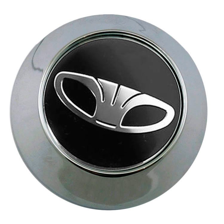 Колпачок на диски Daewoo 60/56/9 черный-хром конус  