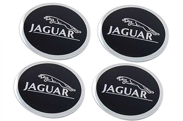 Наклейки на диски Jaguar black сфера 56 мм 