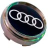 Колпачок литого диска Audi 66/62/9 хром черный 