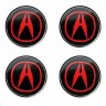 Колпачок ступицы Acura (63/59/7) красный и черный