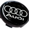 Колпачок ступицы с силиконовым стикером Audi 54/49/10 черный 