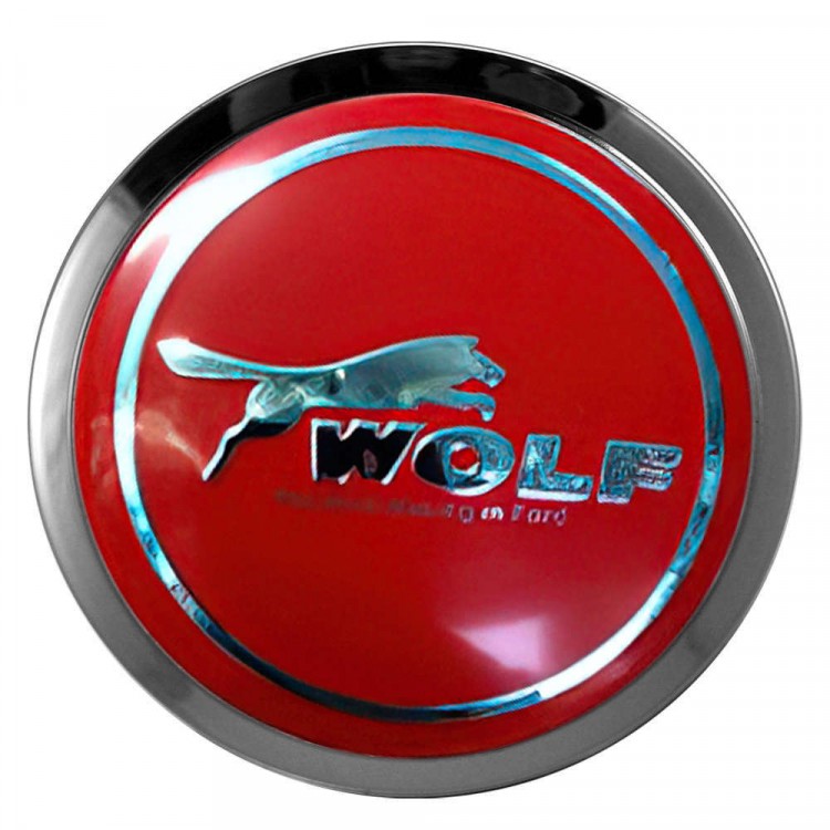 Заглушки для диска со стикером Ford Motorcraft WOLF(64/60/6) красный