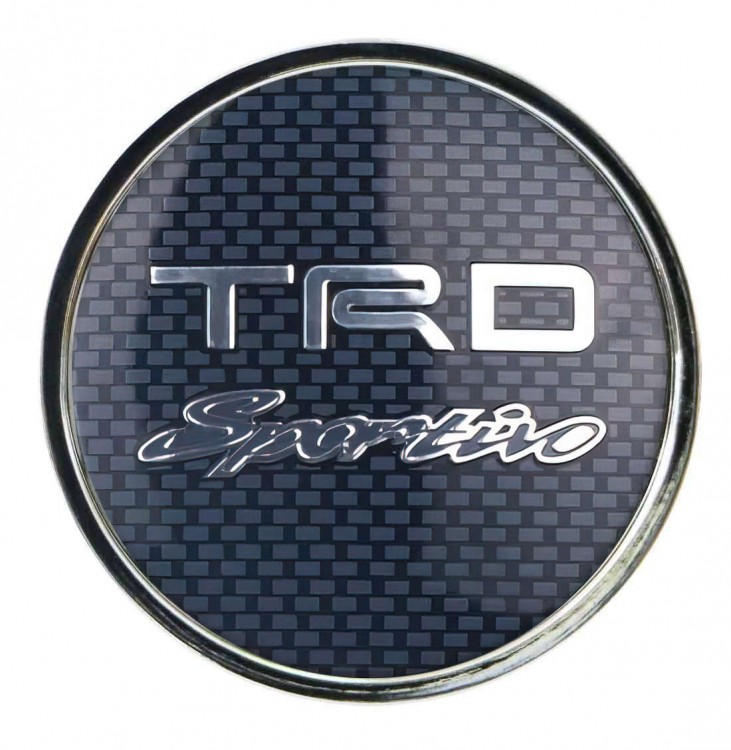 Колпачок ступицы Toyota TRD (63/59/7) карбон/синий