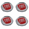 Колпачки на диски Fiat 65/60/12 хром и красный 