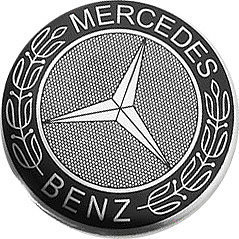 Колпачок на диски Mercedes 74/71/18 черно белый стикер 