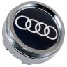 Колпачок ступицы Audi  60/56/6 хром-черный