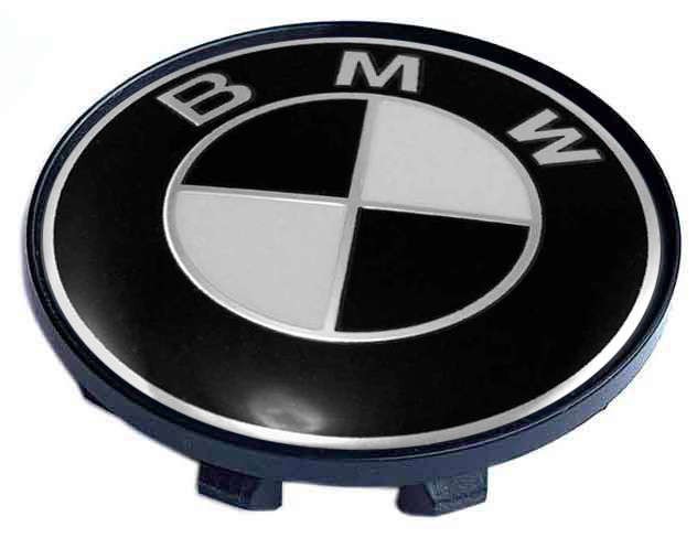 Колпачок на литые диски BMW 58/50/11 черный/хром