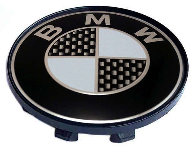 Колпачок на литые диски BMW 58/50/11 черный/карбон