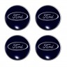 Колпачок на диски Ford 60/55/7 синий/хром