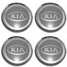 комплект колпачков со стикером KIA (63/58/8) серый+хром