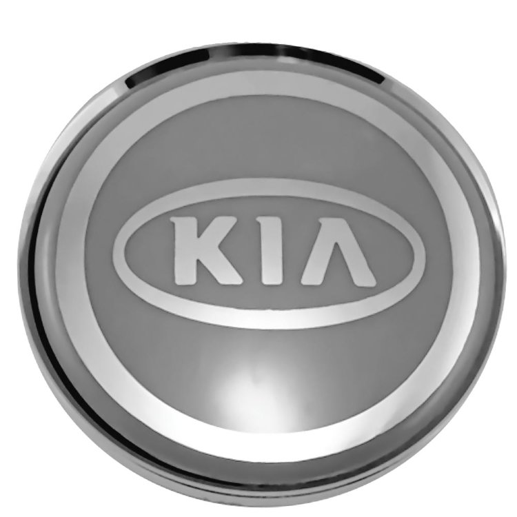 Колпачок в литой диск KIA (63/58/8) серый+хром
