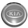 заглушка литого диска 60/56/9 с со стикером KIA серый+хром