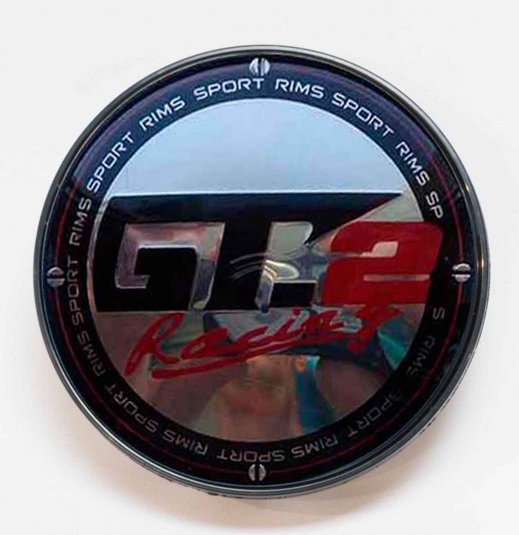 Заглушка литого диска GT-2 RACING 67/56/16 черный с хромом