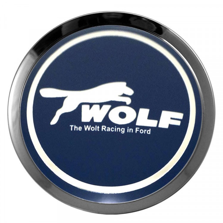 Заглушки для диска со стикером Ford Motorcraft WOLF(64/60/6) синий 