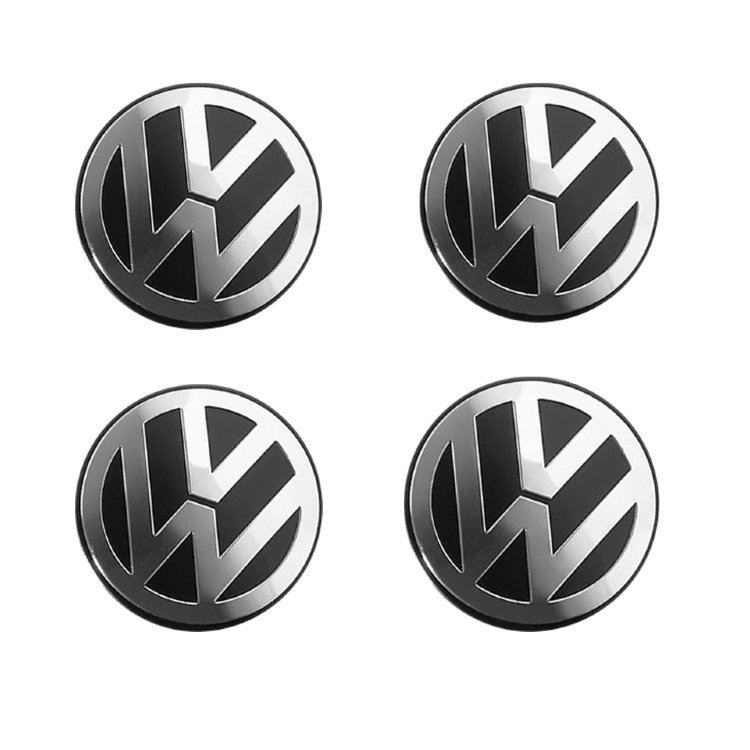 Наклейки на колпаки Volkswagen 70 мм сфера black 