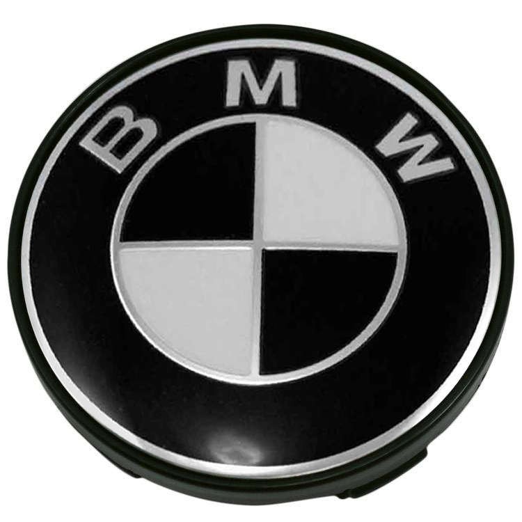 Колпачки для дисков BMW 60/56/9 черный/хром