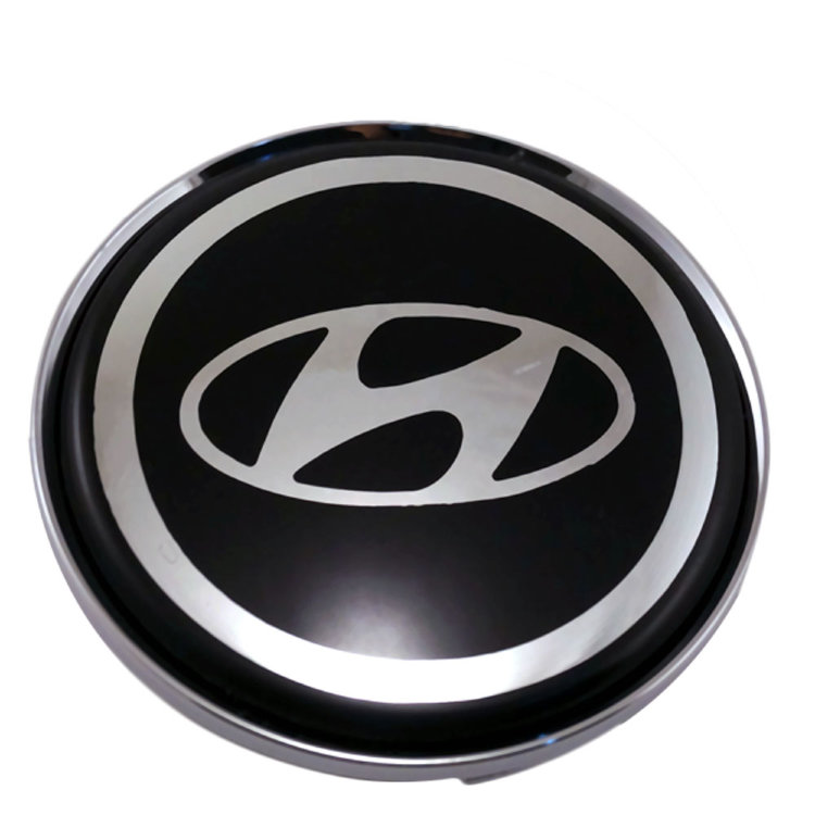 Колпачок в диск Hyundai 63/58/8 черный+хром